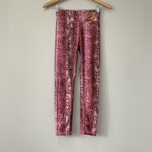 Pheel Cyclebar 7/8 Spirit snake print athletic leggings size XS/S
